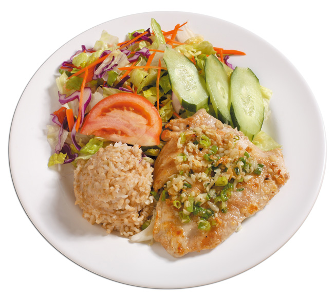 Hawaiian plate lunch dish
